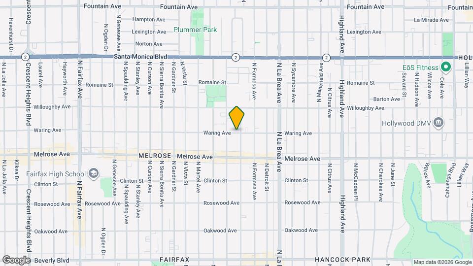 7261 Waring Ave Map and Location Details