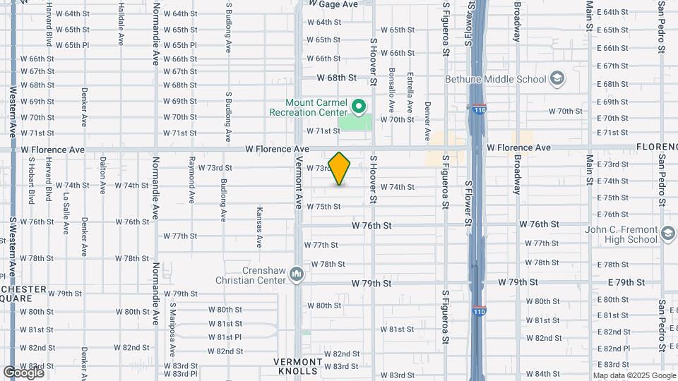 860 W 74th St Map and Location Details