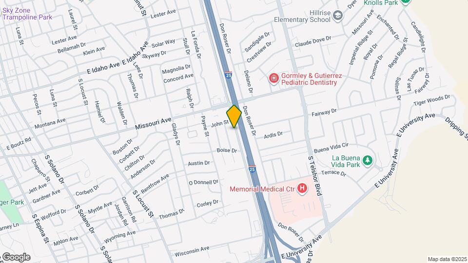 1832 S Triviz Dr Map and Location Details