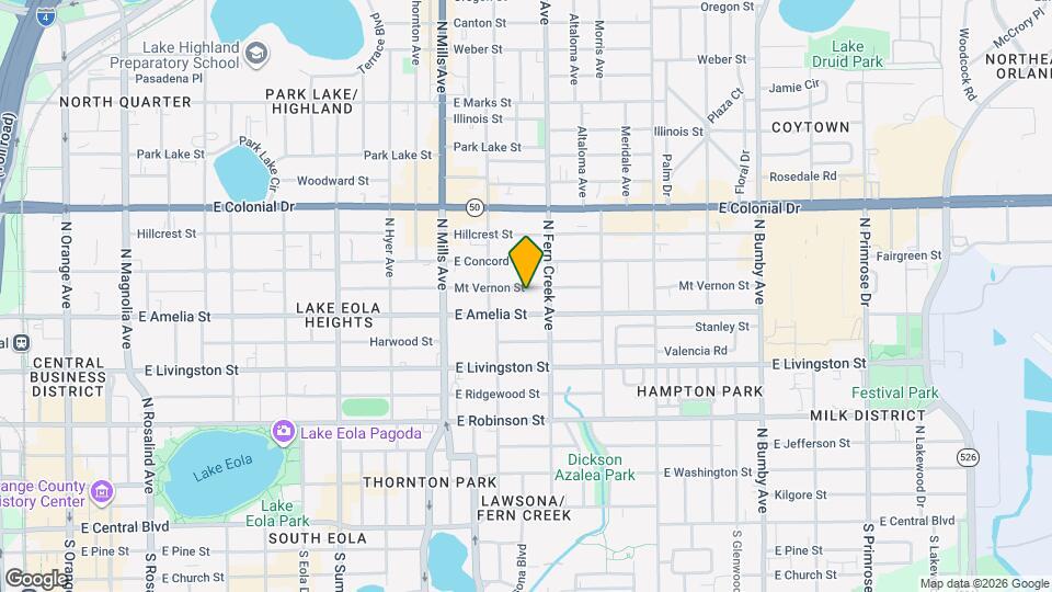 1504 Mt Vernon St Map and Location Details
