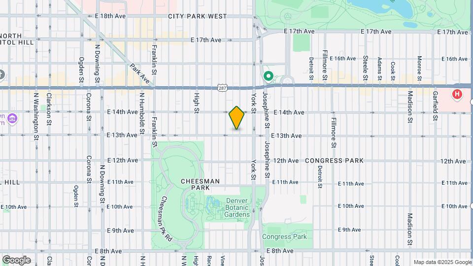 2125 E 13th Ave-Unit -B Map and Location Details