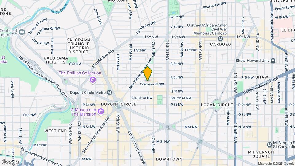 1719 Corcoran St NW Map and Location Details