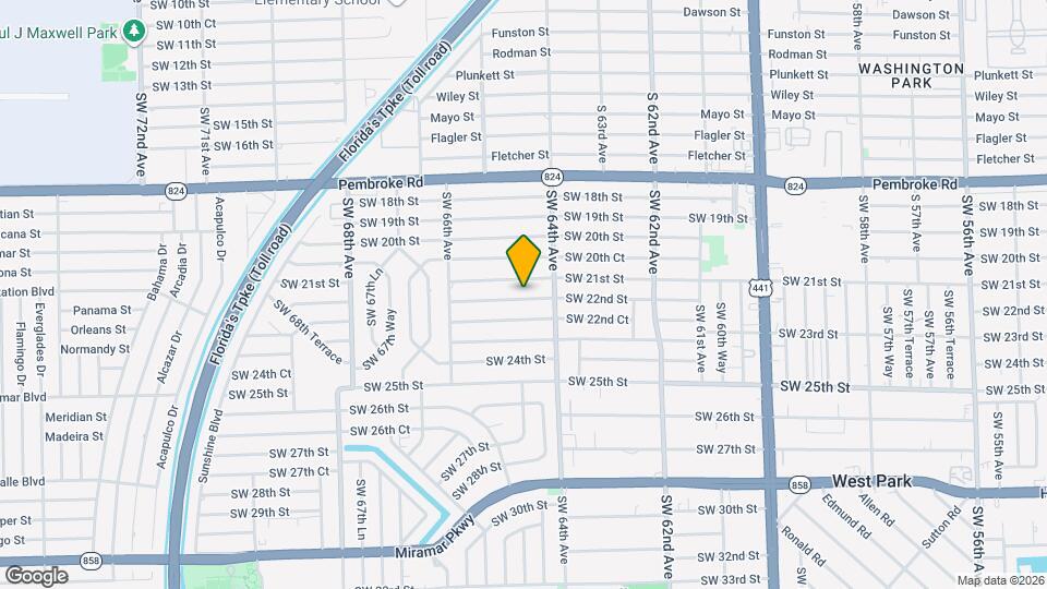 6425 SW 22nd St Map and Location Details