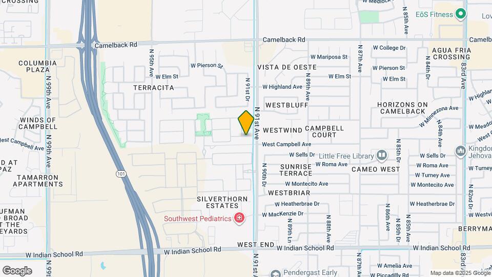 9127 W Minnezona Ave Map and Location Details
