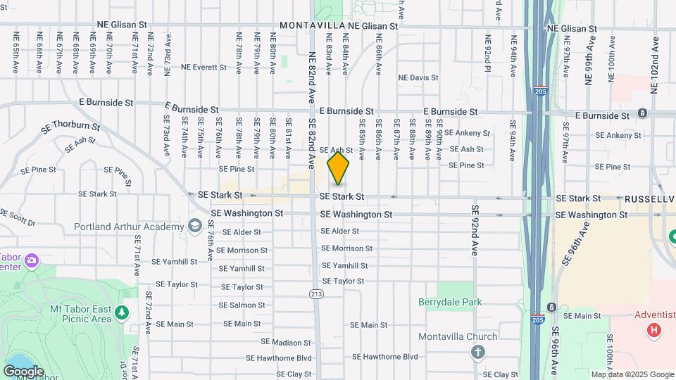 8315 SE Stark St Mapa y Detalles de la Ubicación