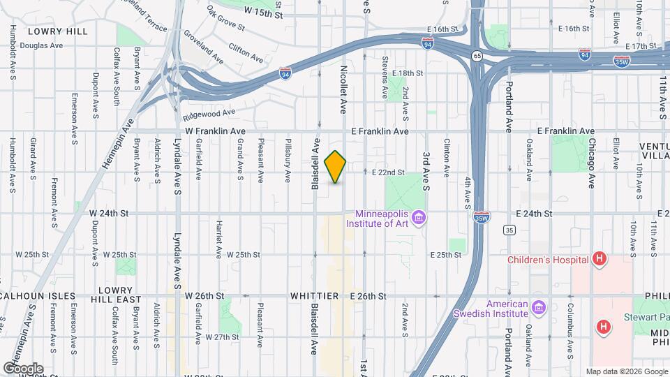 2218 Nicollet Ave, Unit 23 Map and Location Details