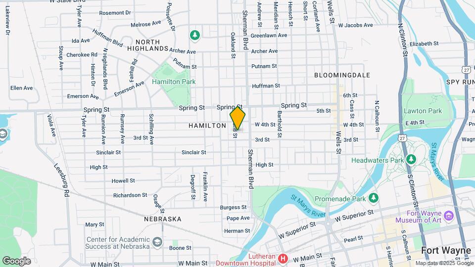 1414 Oakland St Map and Location Details