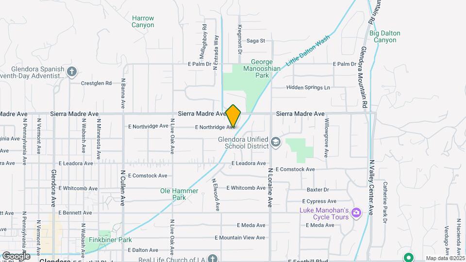 848 E Northridge Ave Mapa y Detalles de la Ubicación