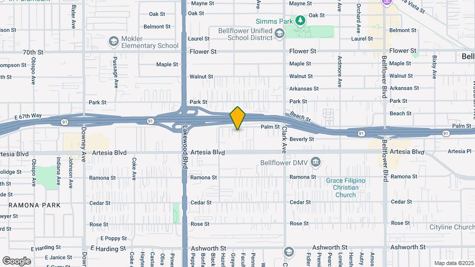 9208 Palm St Map and Location Details