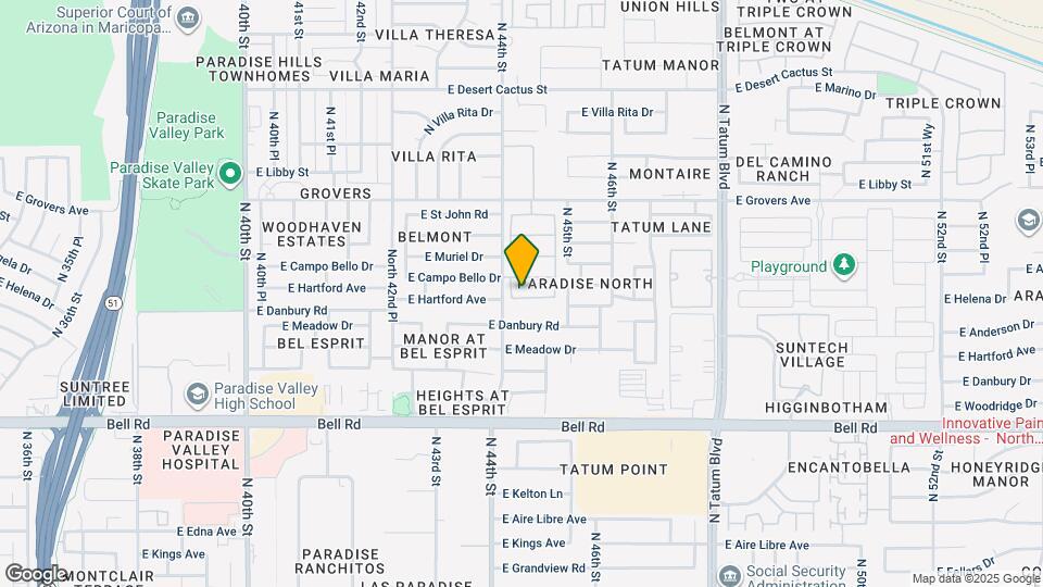 4412 E Hartford Ave Map and Location Details