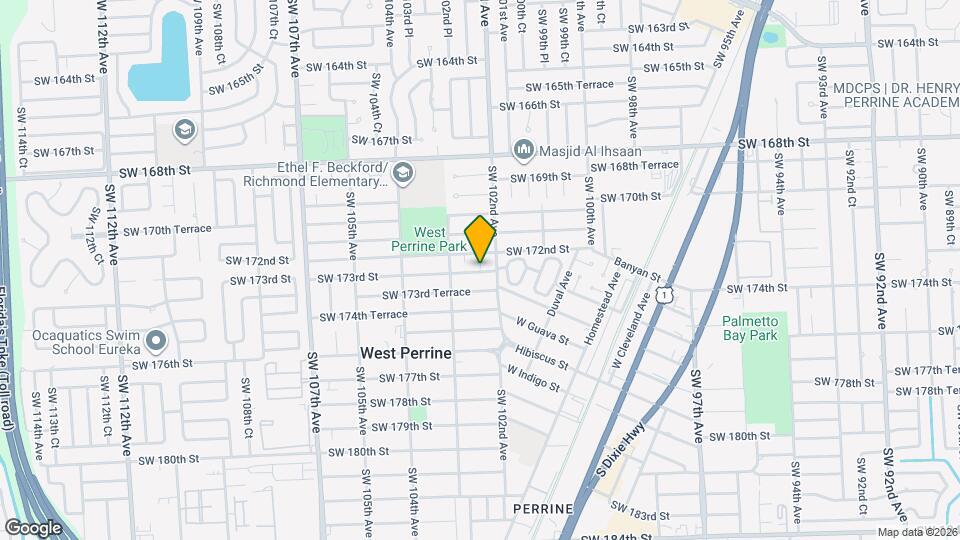 10235 SW 173rd St Map and Location Details