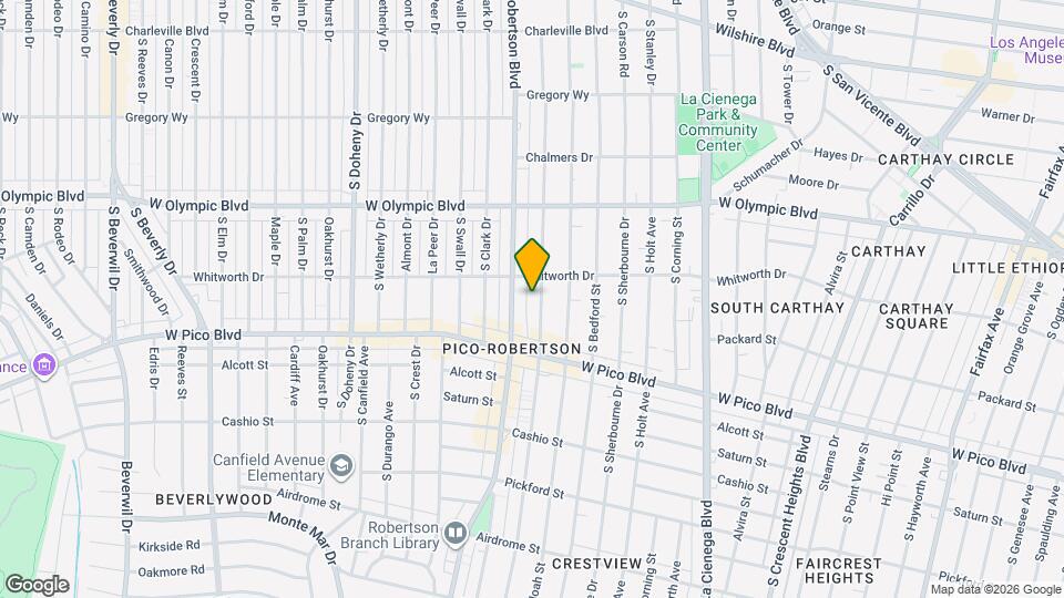 1123 S Wooster St, Unit 101 Map and Location Details