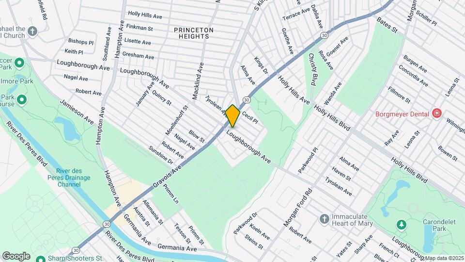 4655 Loughborough Ave Mapa y Detalles de la Ubicación