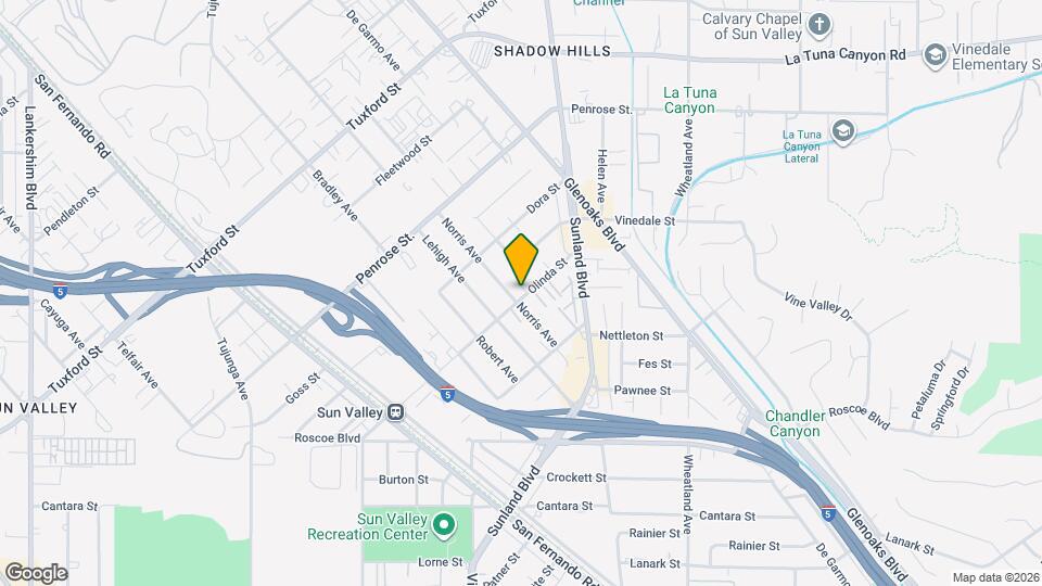 10905 Olinda St Map and Location Details