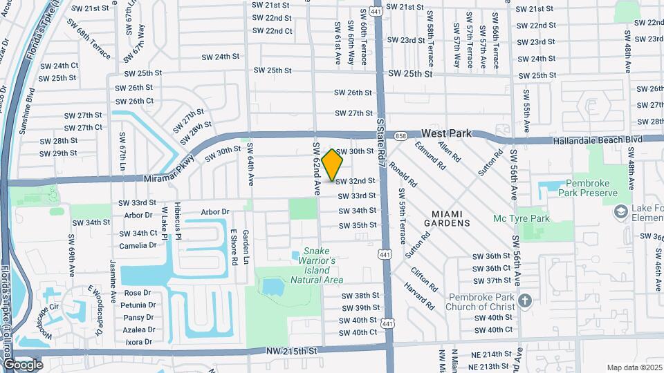 6130 SW 32nd St Map and Location Details