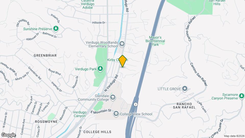 1810 Verdugo Vista Dr, Unit Glendale unit for rent Map and Location Details