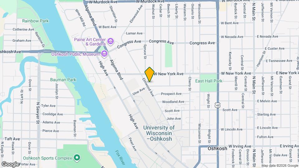 1100 Elmwood Ave Map and Location Details