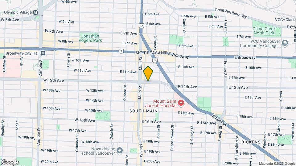 224 E 12th Ave Map and Location Details