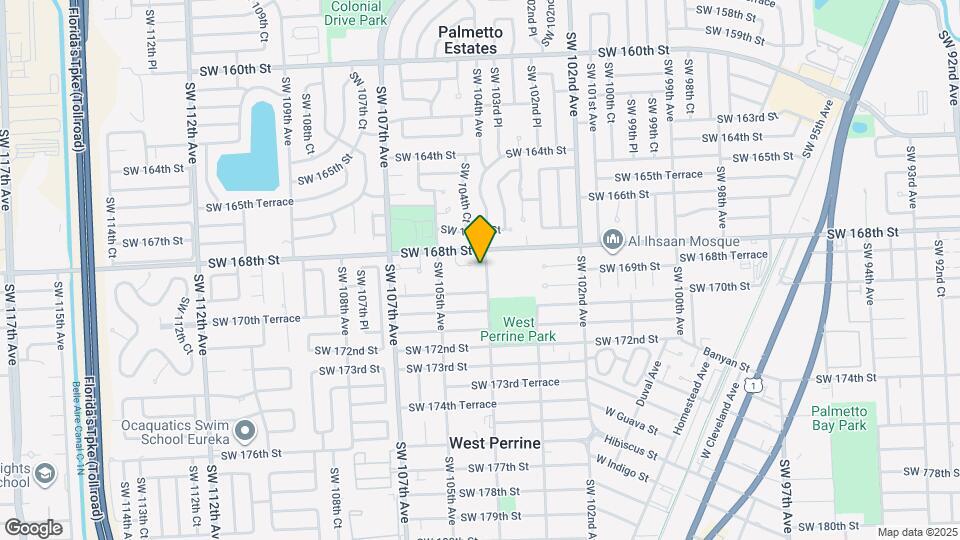 16960 SW 104th Ave Mapa y Detalles de la Ubicación