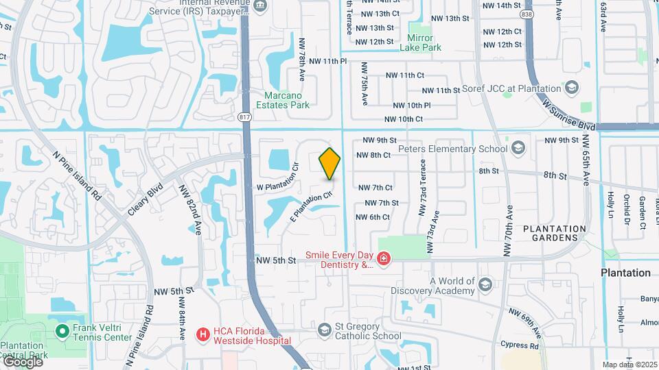 741 E Plantation Cir Map and Location Details