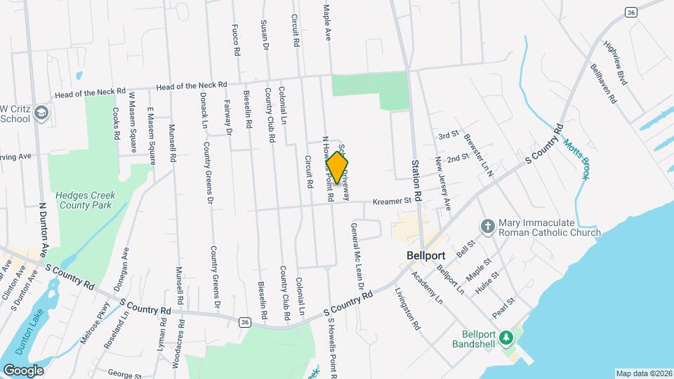 45 N Howells Point Rd Map and Location Details