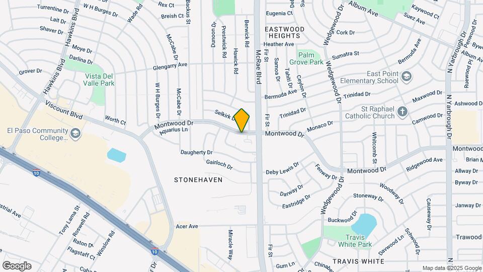 9632 Montwood Dr Map and Location Details