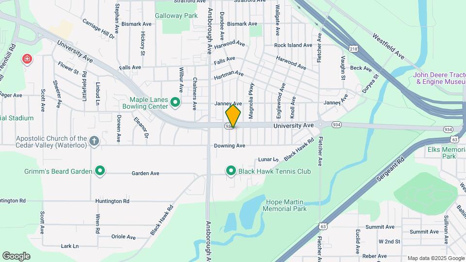 1212 Evergreen Ave Map and Location Details