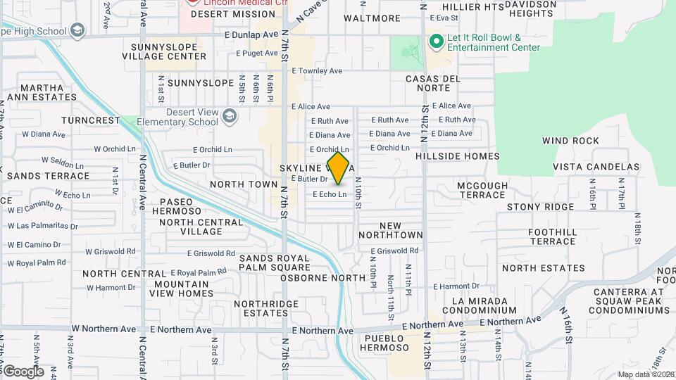 844 E Echo Ln Map and Location Details