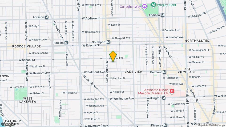 1328 W Melrose St, Unit G Mapa y Detalles de la Ubicación