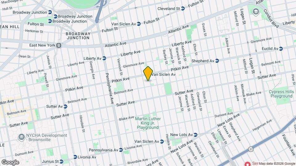 328 Van Siclen Ave, Unit Second Floor Map and Location Details
