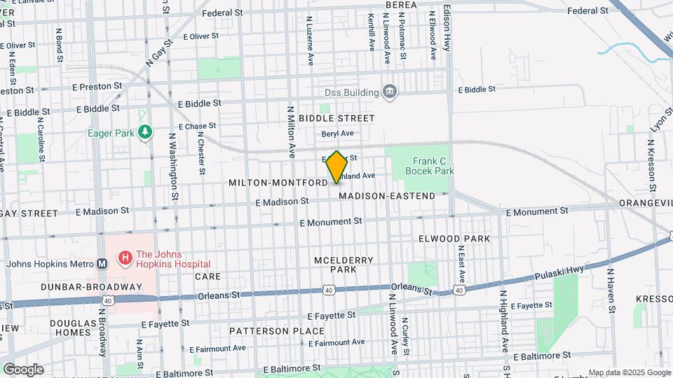 820 N Lakewood Ave Map and Location Details