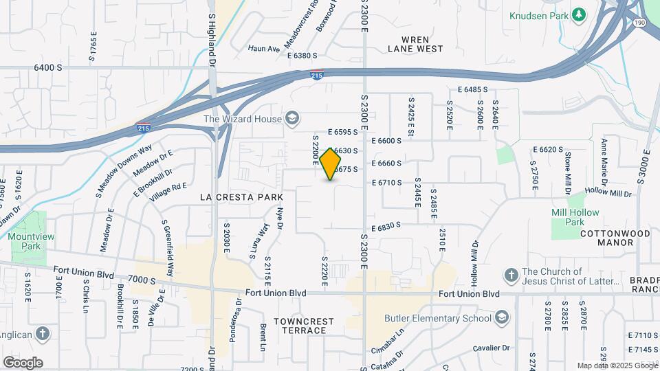 6722 S 2240 E Map and Location Details