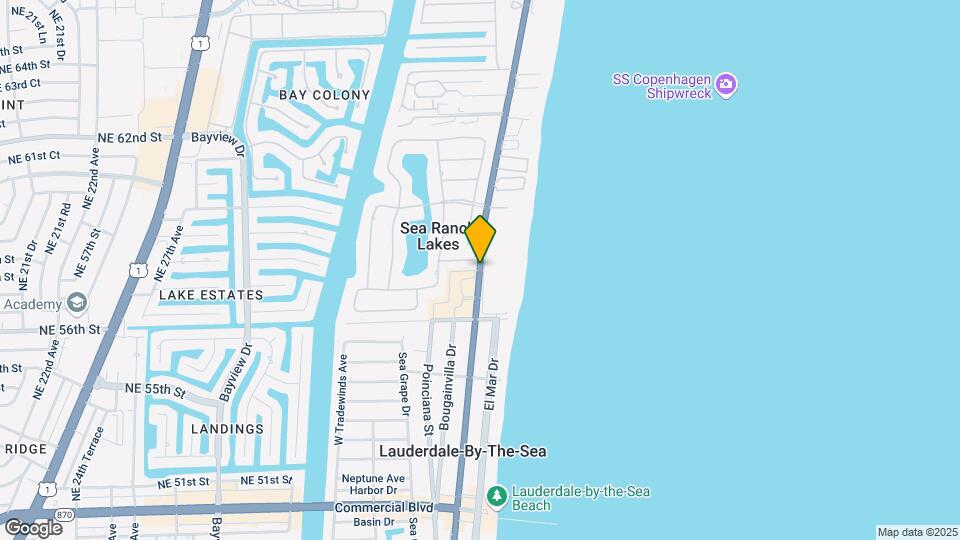 4900 N Ocean Blvd, Unit 305 Map and Location Details