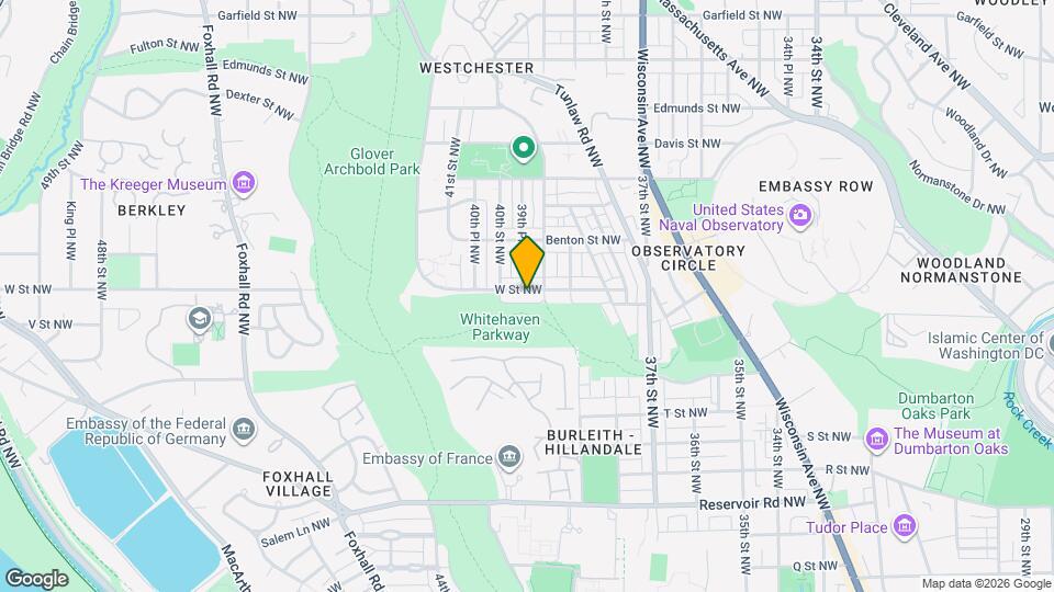 3918 W St NW Map and Location Details