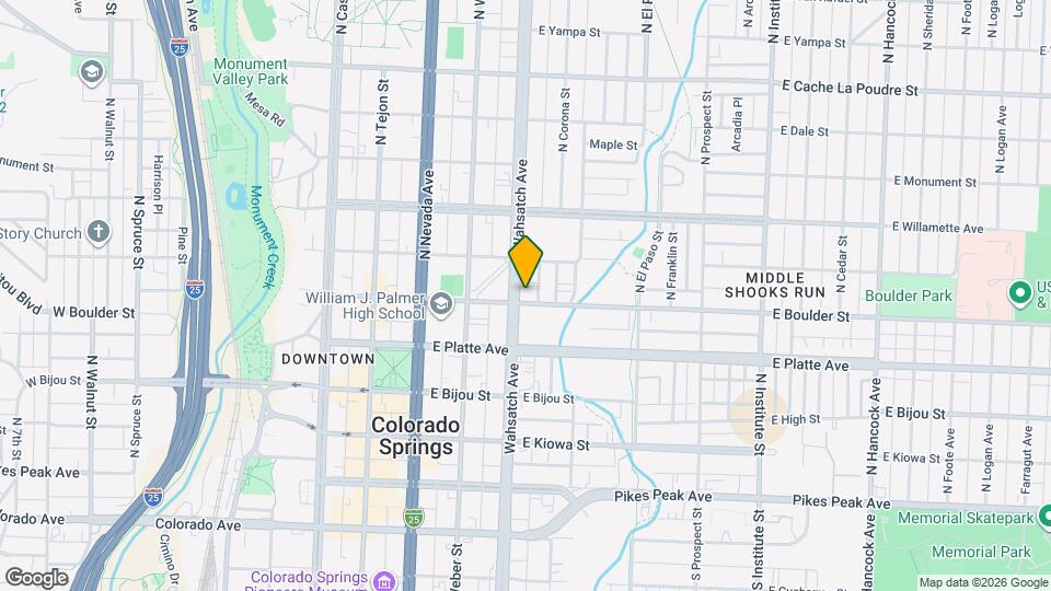 403 N Wahsatch Ave Mapa y Detalles de la Ubicación