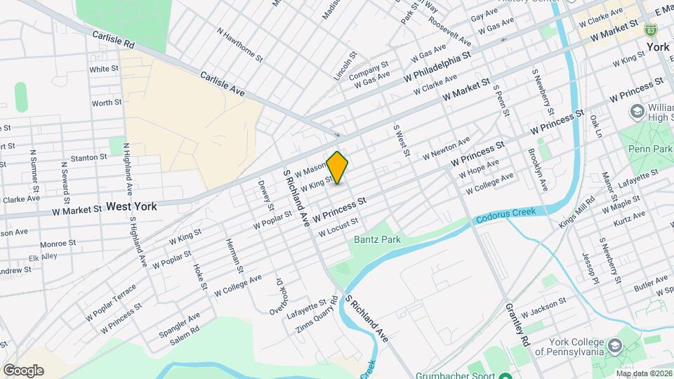 821 W Poplar St Map and Location Details