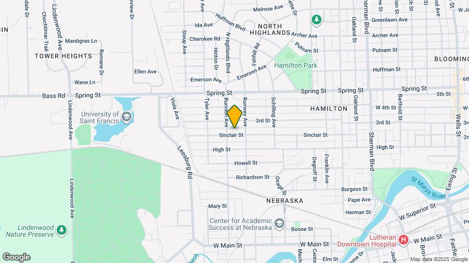 1722 Sinclair St Map and Location Details