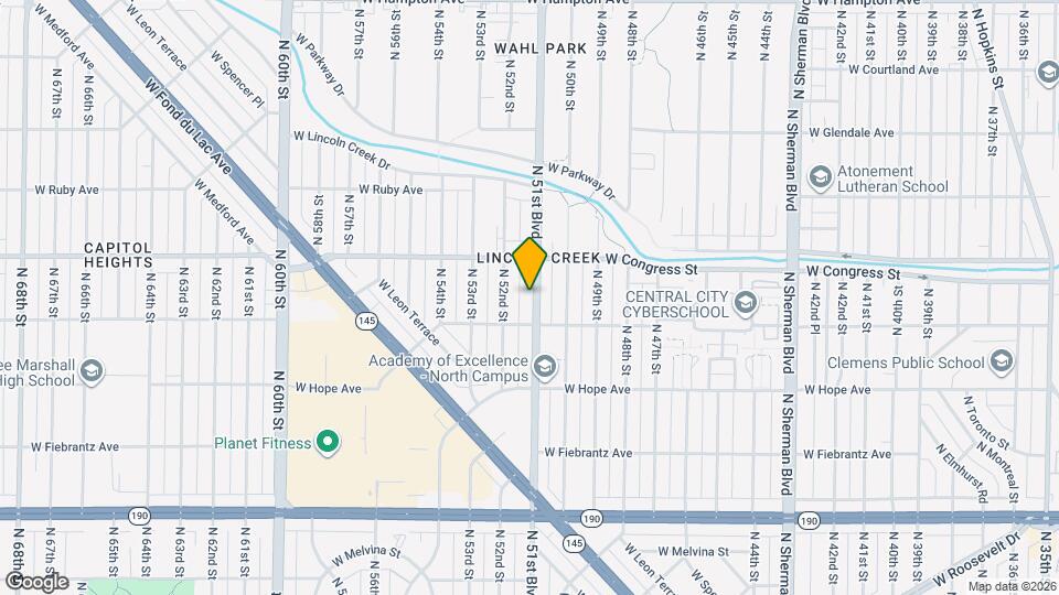 4333 N 51st Blvd Mapa y Detalles de la Ubicación