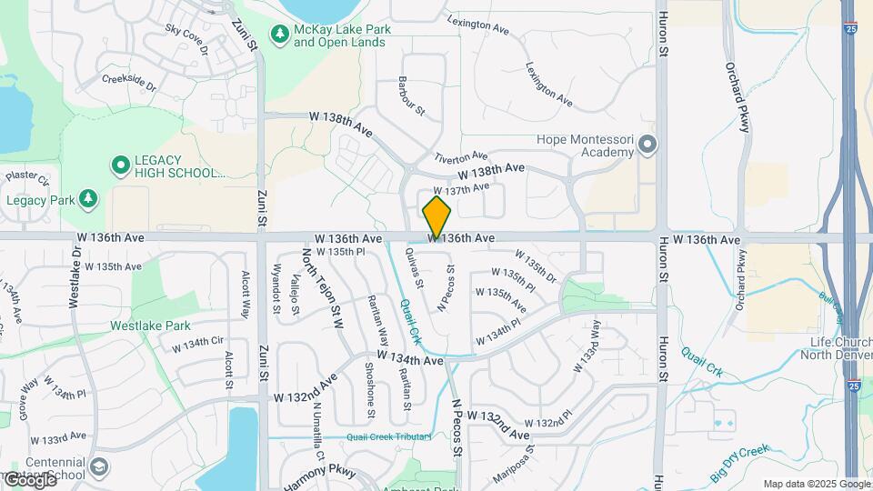 1631 W 135th Dr Map and Location Details