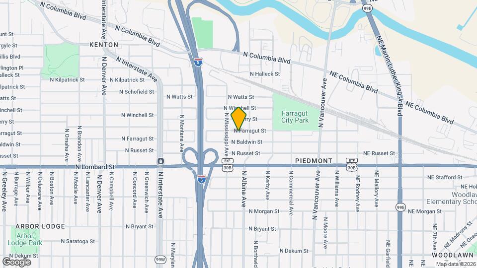 840 N Farragut St Map and Location Details