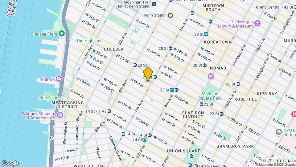 212 W 22nd St Map and Location Details