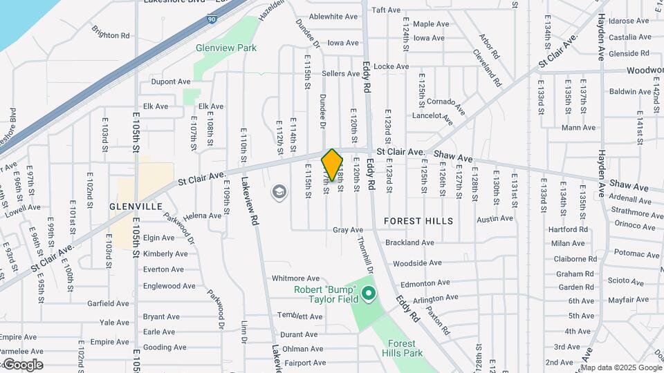 647 E 117th St Map and Location Details