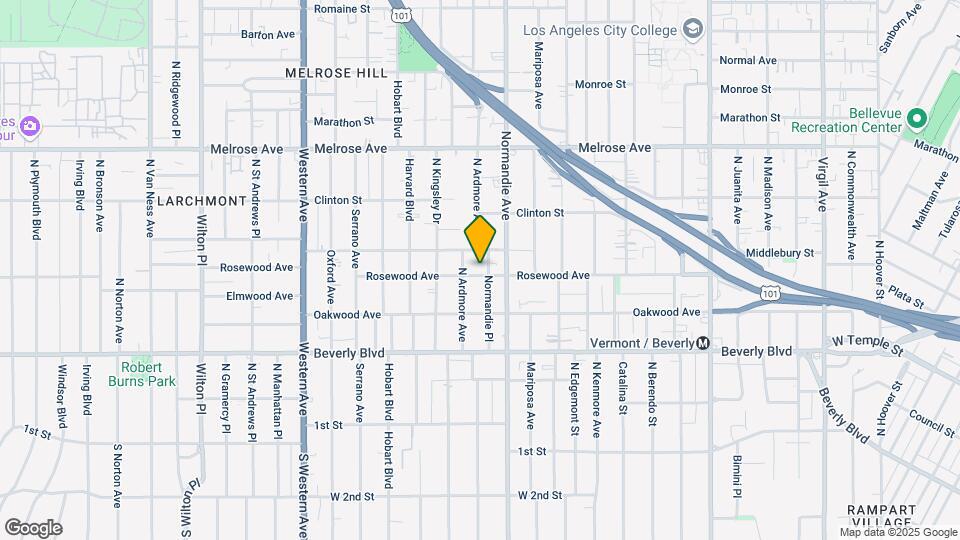 4459 Rosewood Ave Map and Location Details