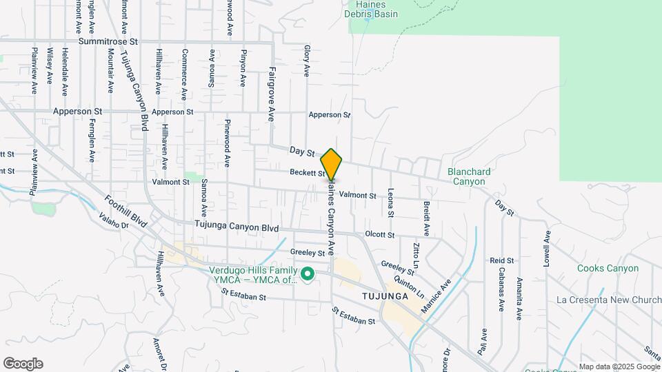 10115 Haines Canyon Ave Map and Location Details
