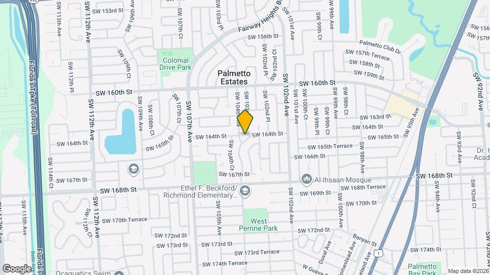 10351 SW 164th St Map and Location Details