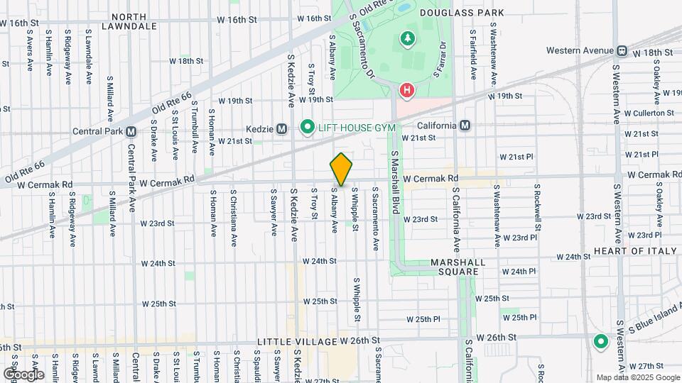 2215 S Albany Ave Map and Location Details