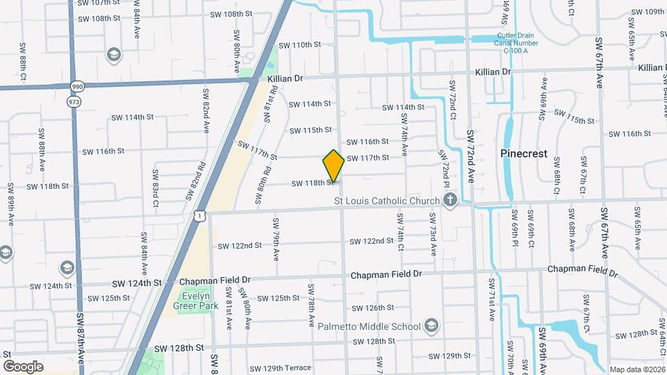 11800 SW 77th Ave Map and Location Details