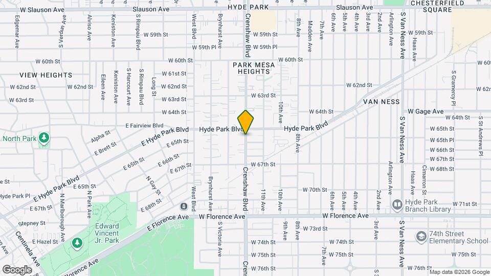 6515 Crenshaw Blvd Map and Location Details