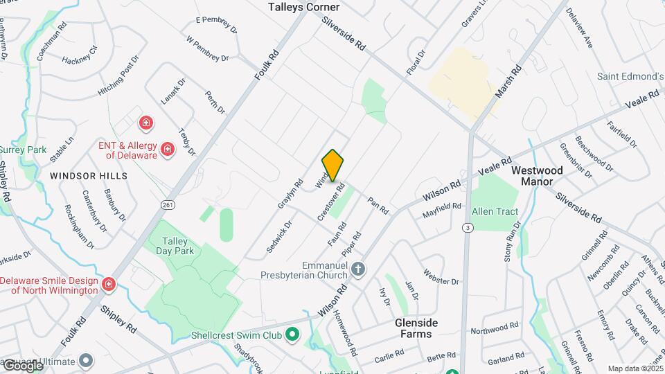 1119 Crestover Rd Mapa y Detalles de la Ubicación