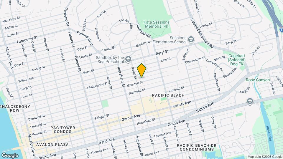 1740 Missouri St Map and Location Details